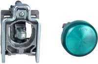 LED Panel Mount Indicator, Green, 240 VAC, 22 mm, IP66, NEMA 4X, NEMA 13
