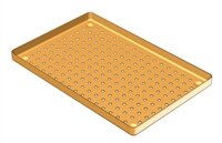 Nichrominox Perforated Aluminium Instrument Tray Yellow - DMI Dental Consumables Ireland - Next Day Delivery