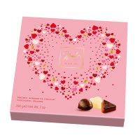 Asstd Belgian chocs in pink heart design box - 12x200g