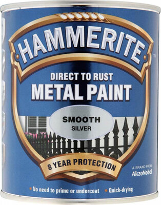 Hammerite Metal Paint Smooth Silver 750ml 5092808