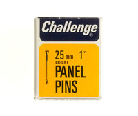 Challenge Bright Steel Panel Pins 25mm 50g