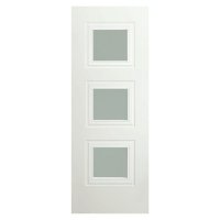 Bergerac 3 Panel Opal Laminate Premium Primed White