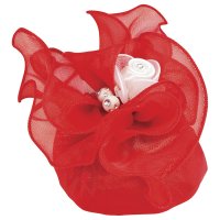 Organza Drawstring Square Doily Red - 300 x 300