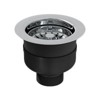 Top Fix Kitchen Strainer Waste 90mm G1 1/2" Brushed Steel