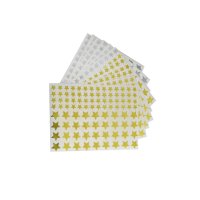 Gold And Silver self Adhesive Stars - 1840 pieces