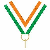 10mm Medal Ribbon & Clip (Green, White & Orange)