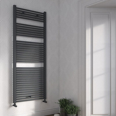 Roma Anthracite 842mm x 500mm Straight Towel Radiator
