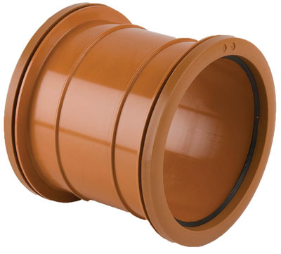 160mm Double Socket PVC Coupler