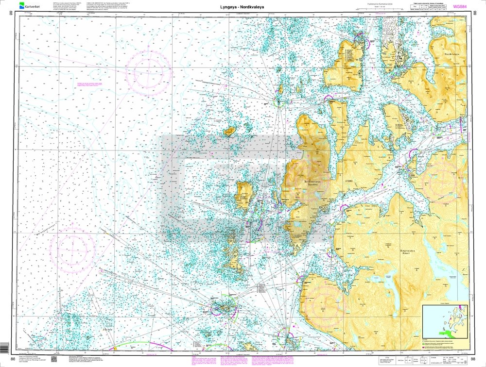 Norway Chart - 88 Lyngøya – Nordkvaløya