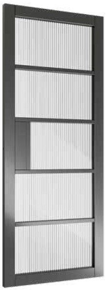 NM31 Black Reeded Glass