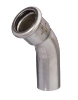 108mm MS21S MPRESS STAINLESS STEEL BEND 45DG MALE TO FEMALE