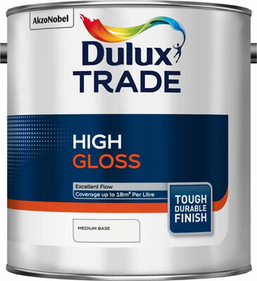 Dulux Trade High Gloss Medium Base 2.5L Paint 5183188