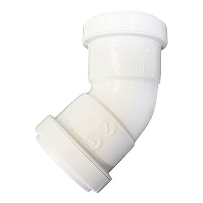 Polypipe 40mm WP18 White 45 Degree Obtuse Bend