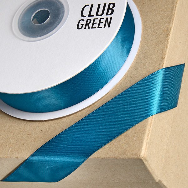 Double Sided Satin Ribbon Teal - 3mm x 25m