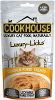 COOKHOUSE Luxury Cat Licks Puree - Chicken 90g 6pk x 8