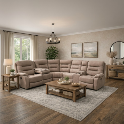 Ash Corner Electric Luxury Sofa - Brown  1