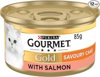 Gourmet Gold Cat Can Savoury Salmon Cake 85g x 12