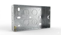 Cesco TE65 25mm 2 Gang Flush Metal Box