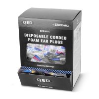 QED Corded Disposable Ear Plugs Box (200 per pack)