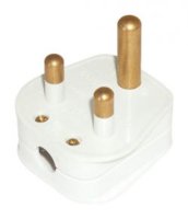 5 AMP ROUND PIN WHITE PLUGTOP
