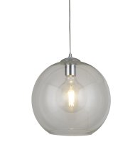BALLS 1LT ROUND PENDANT (35cm dia), CLEAR GLASS, CHROME