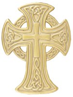 Resin Celtic Cross/Gold Finish   (12903)