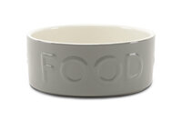 Scruffs Stoneware Classic FOOD Bowl 25cm Grey x 4