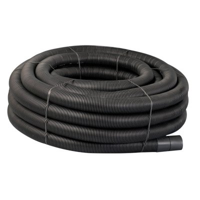 Land Drainage Coil Black Perforated Agri Drain Swdr 100mm x 50m 68038
