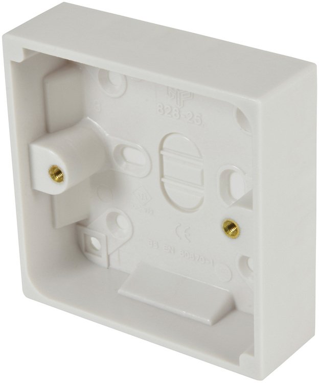 Single Back Box 25mm