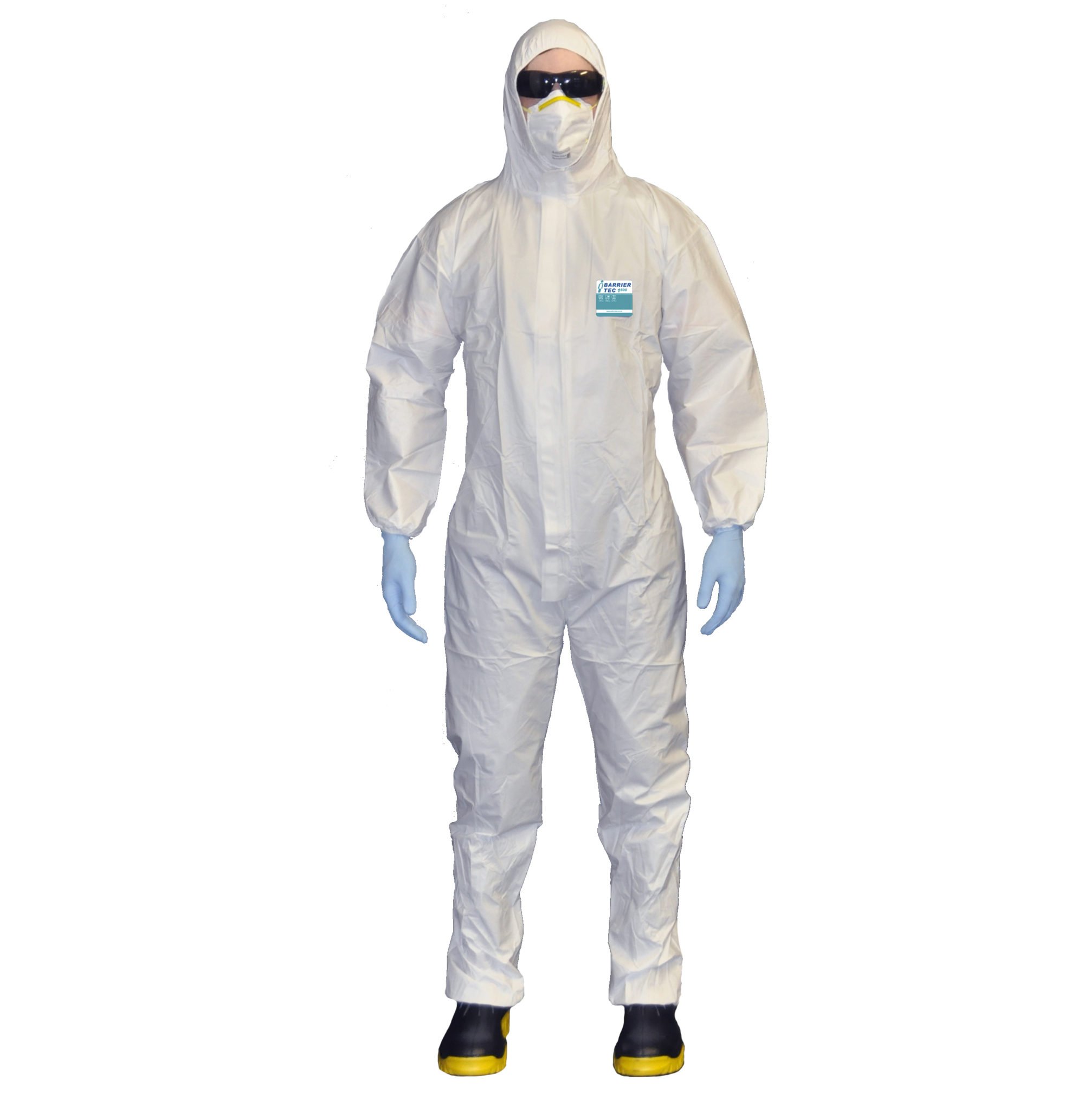 Disp Coveralls, BarrierTec 1500, 55gsm, White