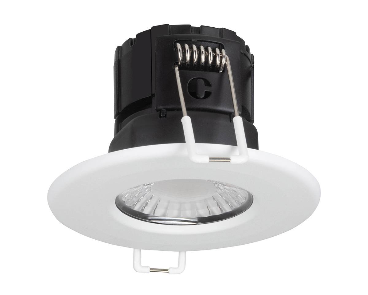 Collingwood 4.4W-6W F/R IP65 Dimmable CCT H2 LED Matt White Downlight