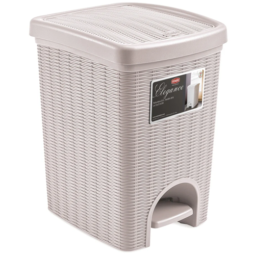 Elegance 20 Litre Large Dustbin 31 x 27.5 x 39cm - Beige
