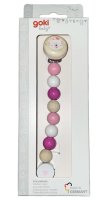 Goki Baby Dummy Chain Polar Bear - Pink