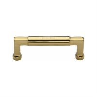 C0312 101-PB - Heritage Brass Cabinet Pull Bauhaus Design 101MM CTC Polished Brass Finish