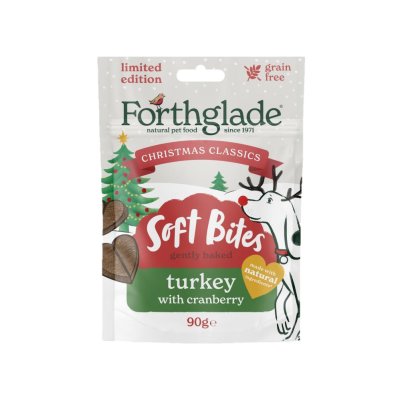 Forthglade Xmas Soft Bite Turkey with Cranberry Treats 90g x 8