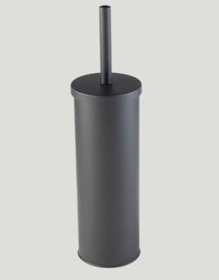 BLACK TOILET BRUSH & HOLDER SILICONE HEAD