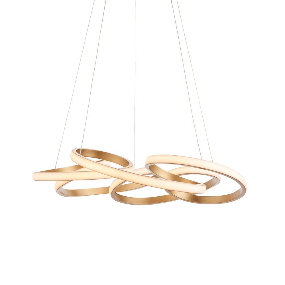 Endon Multi Spiral Satin Gold Led Pendant
