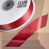 Double Sided Satin Ribbon  Ruby - 3mm x 25m