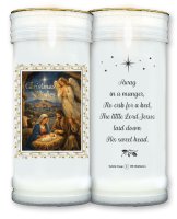 Pillar Candle - Nativity - Gold Foil   (87986)