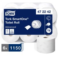 Tork SmartOne Toilet Roll Advanced - White 207m