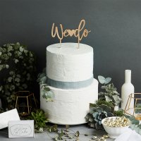 We Do Wooden Cake Topper