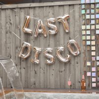 Silver 'Last Disco' 16" Foil Balloon Garland