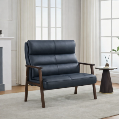 Branson Fireside Ortho Loveseat - Black