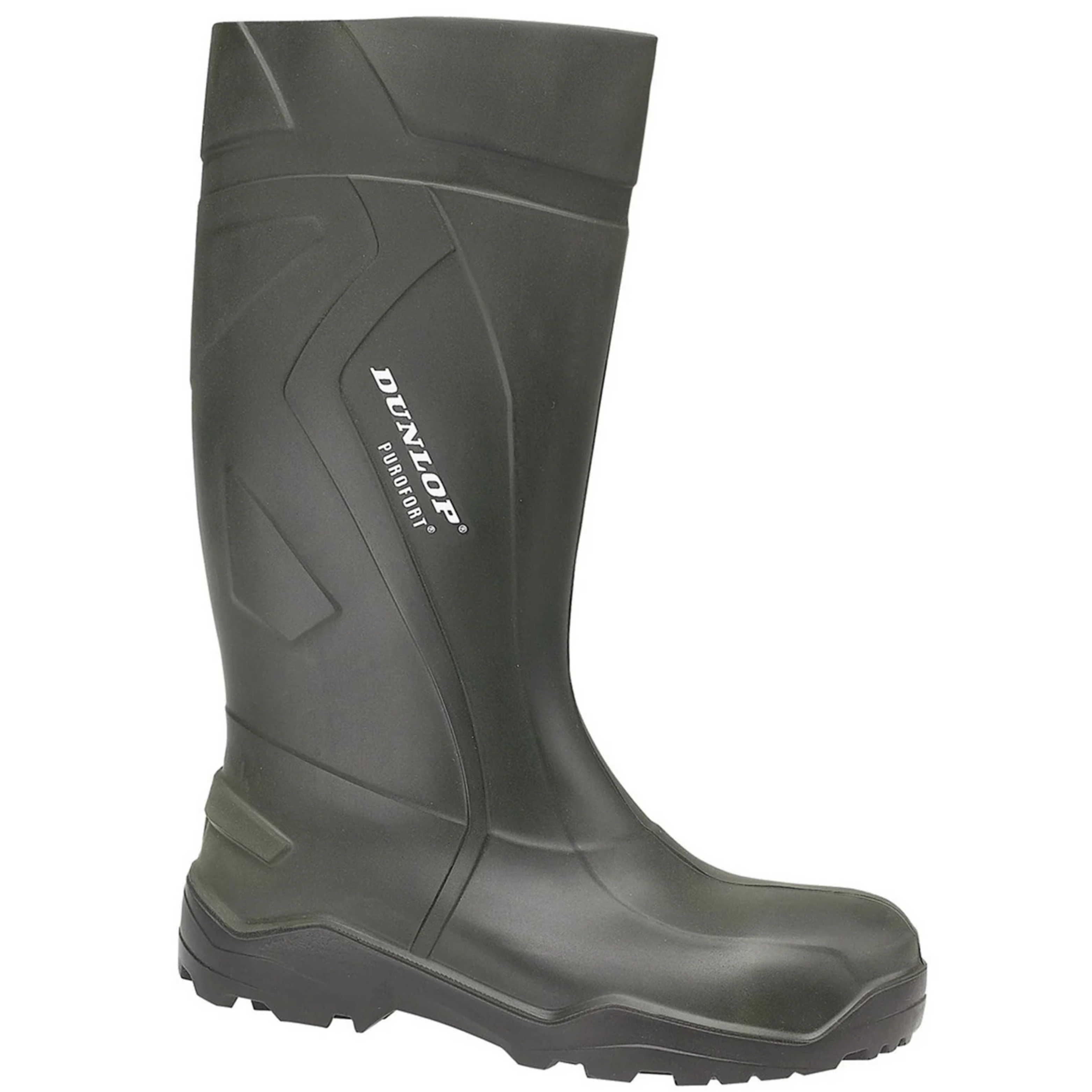 Dunlop Purofort + Full Safety Wellington, Green/Black