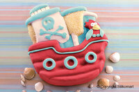 20.335.93.0065 Pirates Boat- Silicone Mould 24.5x 23 H40mm