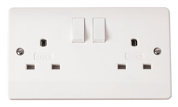 Click Mode 2G Non Standard Switched Socket White CMA936