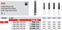 Edenta Diamond Bur Rnd End Taper Long Fine 014 Pack 5