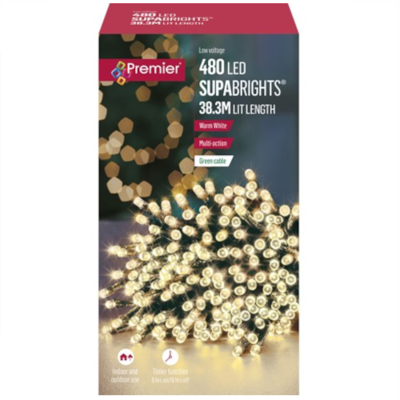 Premier 480 LED Multi-Action Supabrights with Timer - Warm White