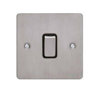Flat Plate Stainless Steel 20A DP Switch BLACK | LV0701.0336