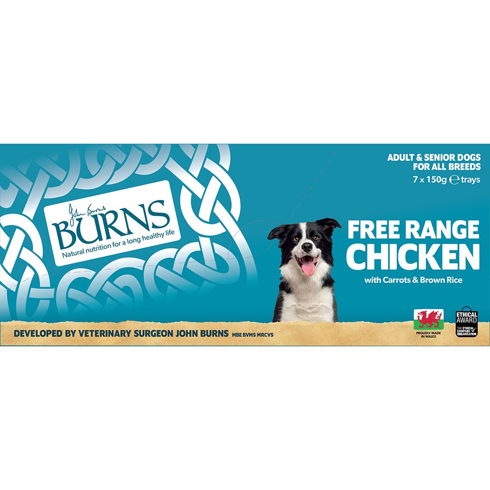 Burns Adult Dog Free Range Chicken with Carrots and Brown Rice 7x150gm